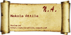 Nekola Attila névjegykártya